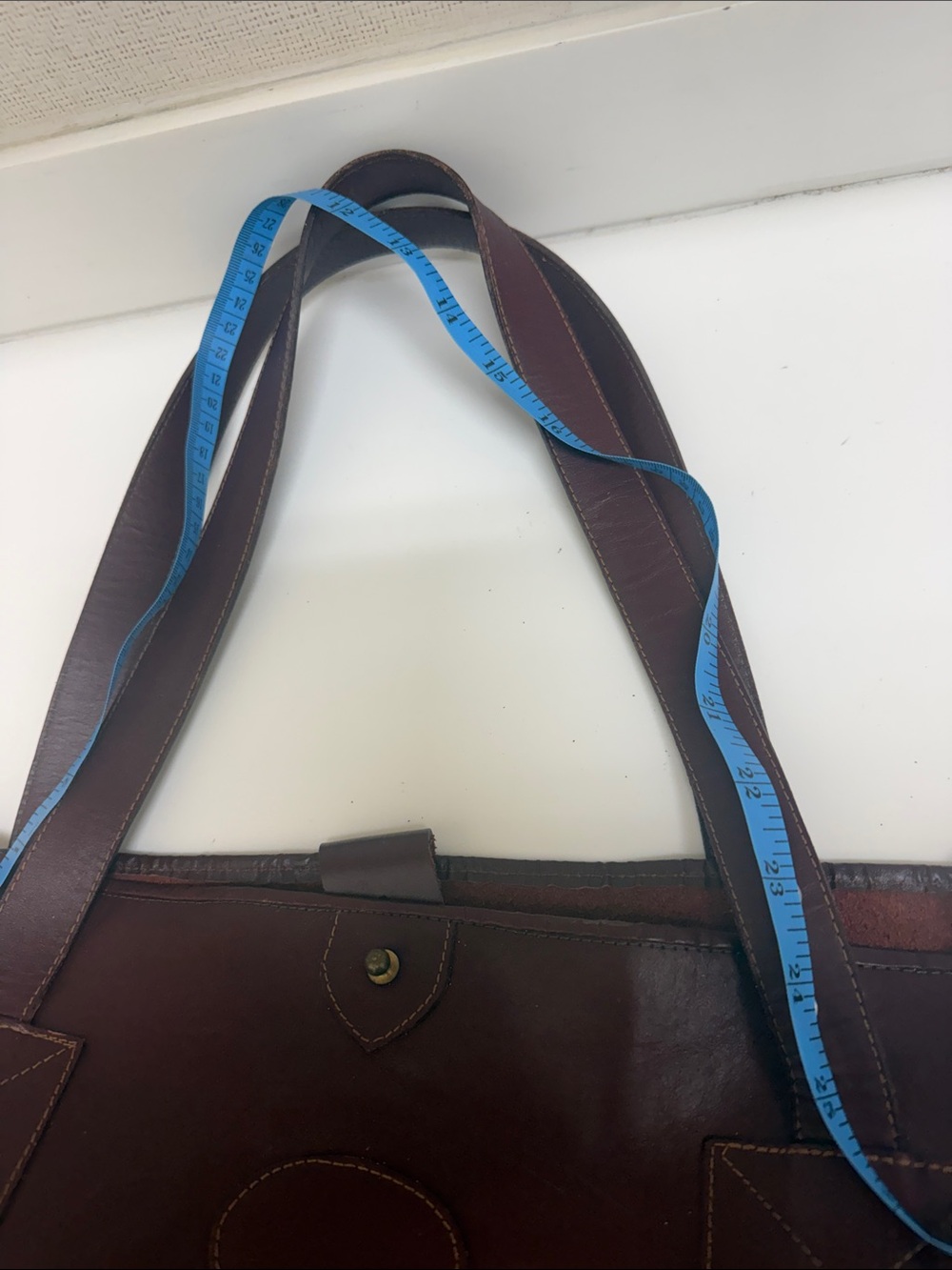 Levenger Classic Leather Tote Bag - Burgundy - Picture 10 of 10